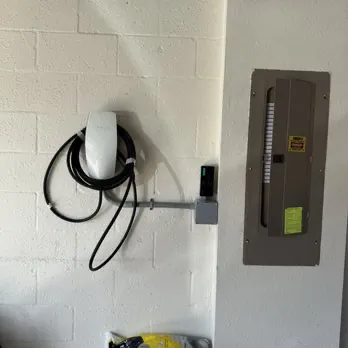 EV charger and panel, Dallas